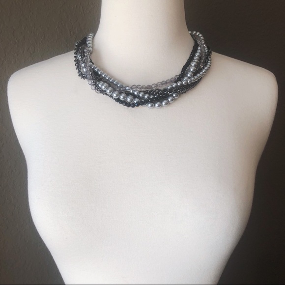 Luxury Multi Layer String Twist Faux Pearl Choker - Picture 5 of 6